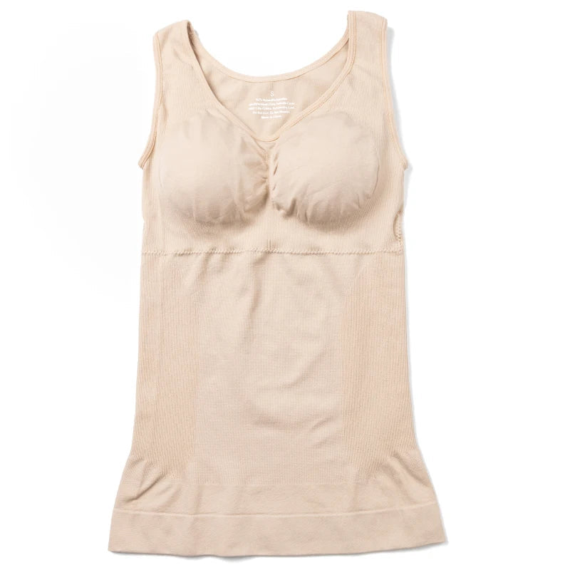 Tank Tops for Women with Built in Bra Shelf Bra Casual Wide Strap Basic Camisole Sleeveless Top Shaper with Removable Bra