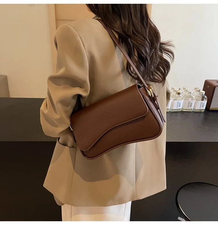 Bag Women 2025 Fashion Texture Lychee Pattern Small Square Bag Simple Commuter Versatile Single Shoulder Crossbody Bag