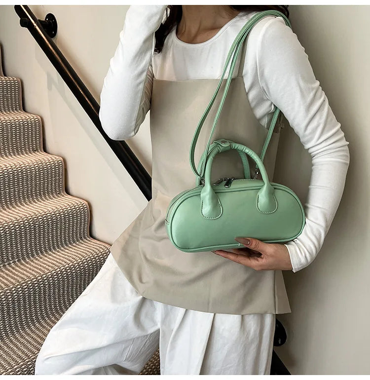 2025 New Women's Luxury Minimalist Baguette Bag - Artistic Crossbody & Handheld Purse with Clean Lines Design