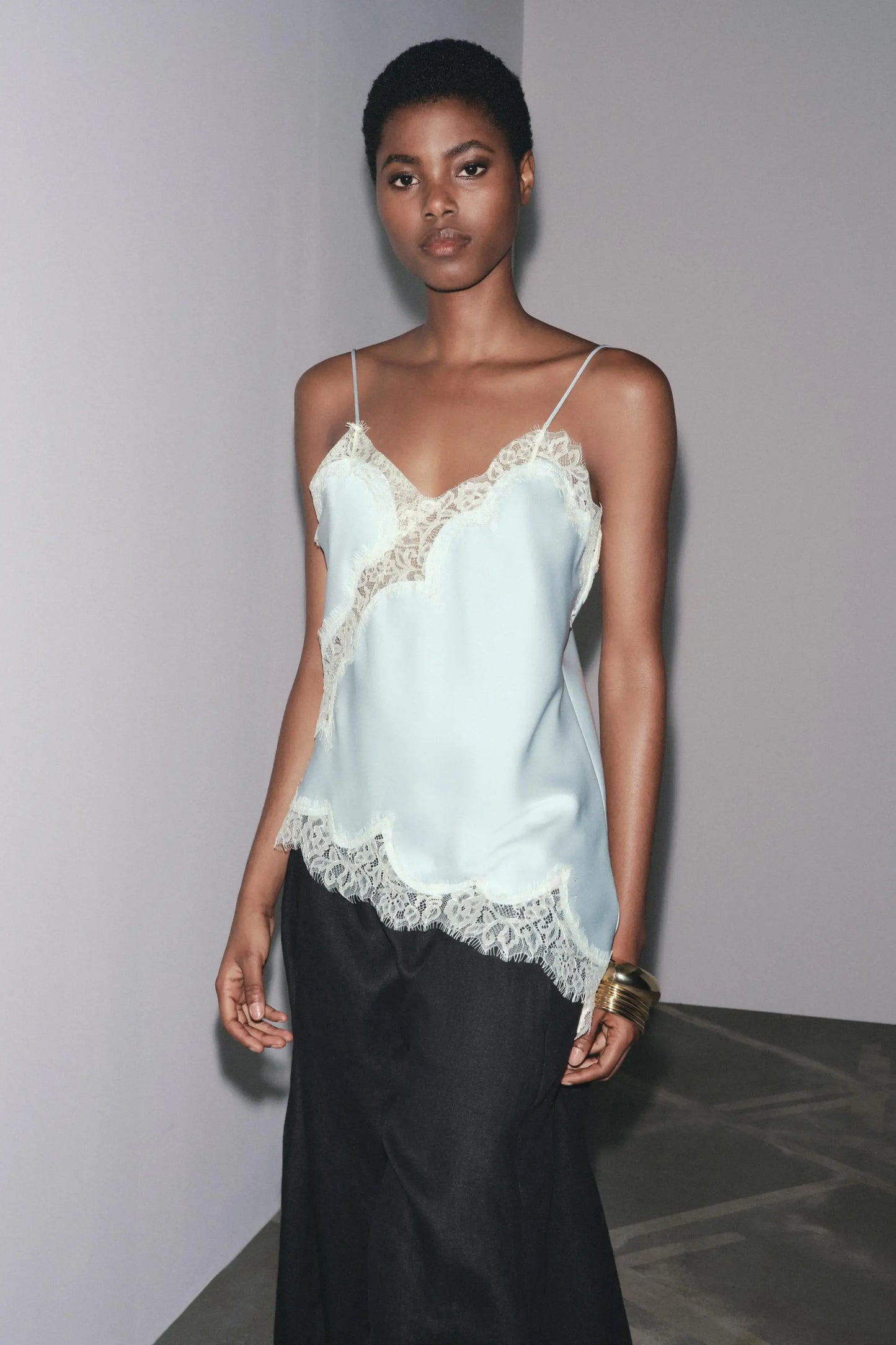 Summer Women Halter Top Satin Lace Spliced Tank Backless Deep Neck Sexy Vest Irregular Hem Vestidos 2025 Lady Vacation Sexy Tops