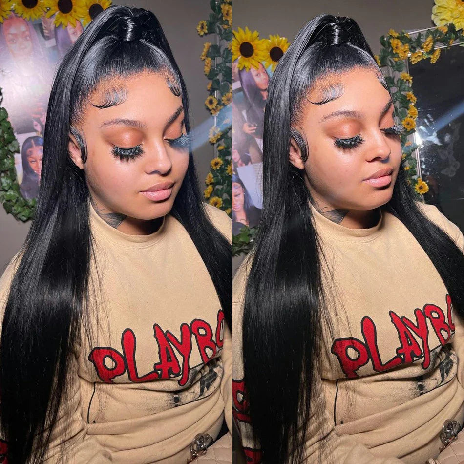 30 36 Inch Bone Straight 13x4 13x6 Hd Transparent Lace Front Human Hair Wigs Brazilian 200 Density Ready to Go Human Frontal Wig