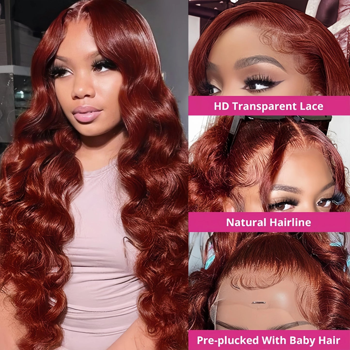 Loose Deep Wave Reddish Brown 13x6 Hd Lace Frontal Human Hair Curly Wig 30 Inch 13x4 Brown Colored Human Hair Wigs On Sale
