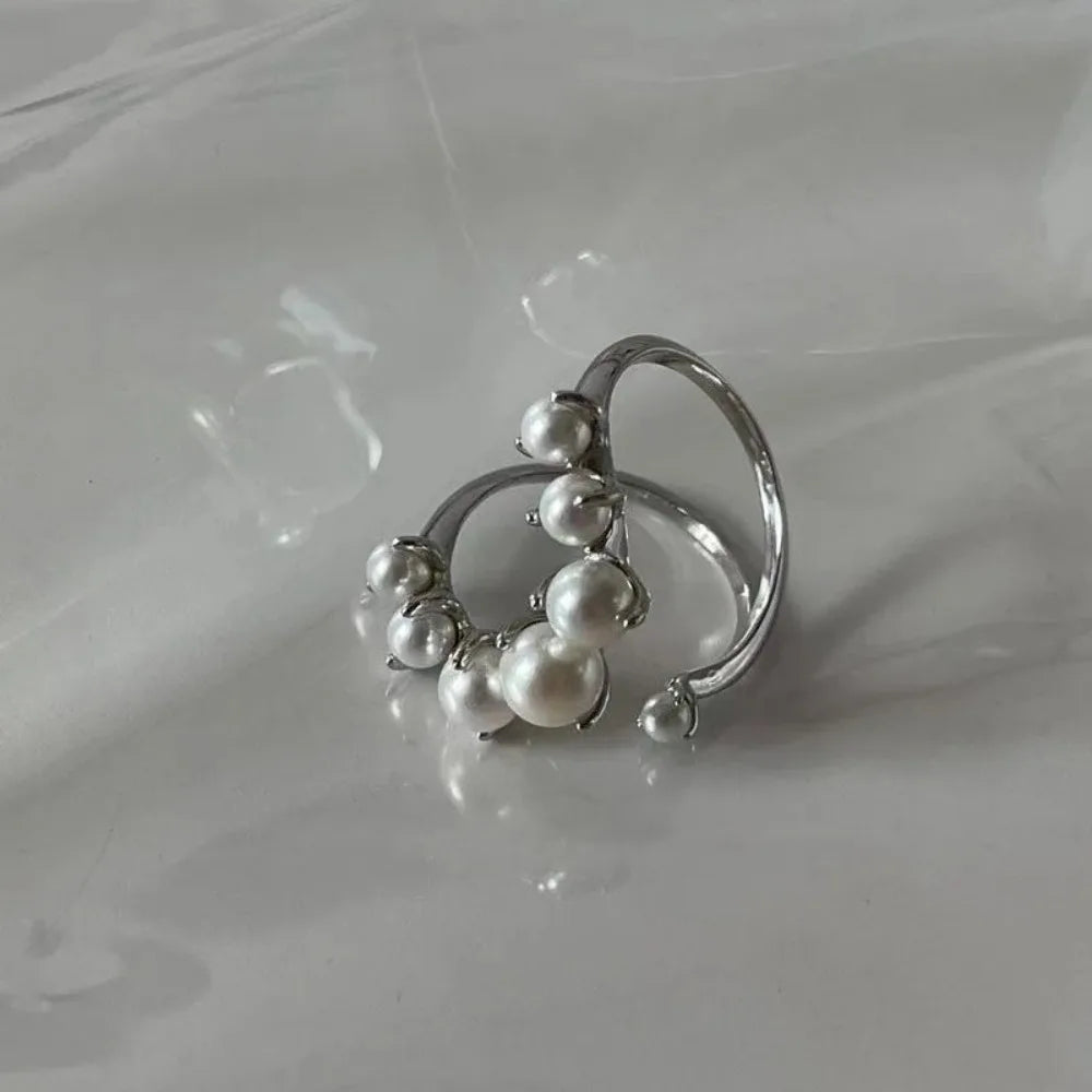 Pearl Elegance Light Luxury Pearl Ring for Women – Niche Design, Versatile Trendy Jewelry, High-End Banquet Gift for Her