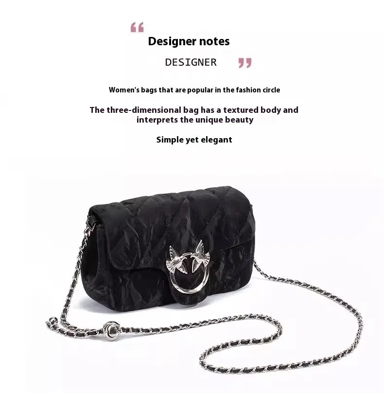 2025 New Women's Bag Light Luxury Small Fragrant Style Fashion Commuter Bag Single Shoulder Crossbody Bag High Quality Texture