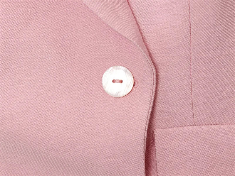 Women's Tops 2025 New Double-Breasted Halterneck Pink Vest Casual and fashionable women's vest