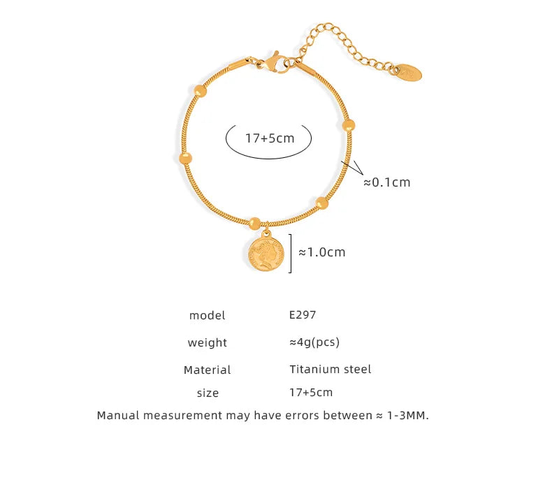 Trendy Chain Bracelet For Women Gold Color Link Chain Bangle Female Fashion Jewelry Gift