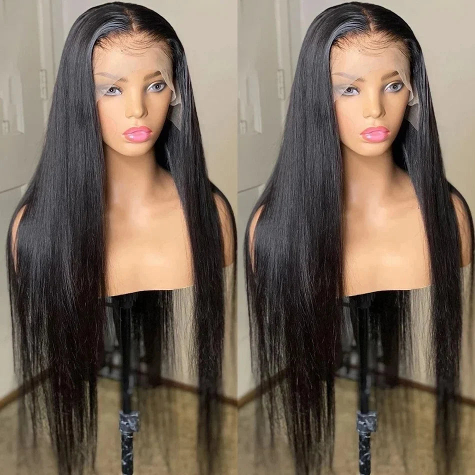 Bone Straight Human Hair Wigs For Women 13x6 HD Transparent Lace Closure Wig Pre Plucked With Baby Hair 4x4 360 Lace Frontal Wig
