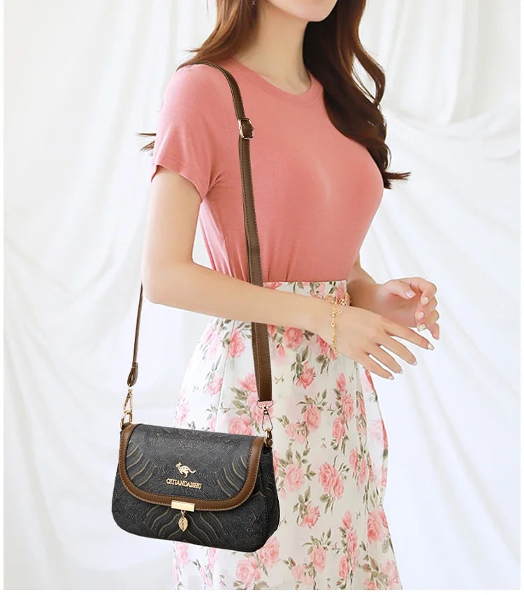 Bags for Women 2025 New Crossbody Bag Women's Bag Printed Fashion Middle-Aged Mother Bag Versatile Shoulder Bag Commuter Bag