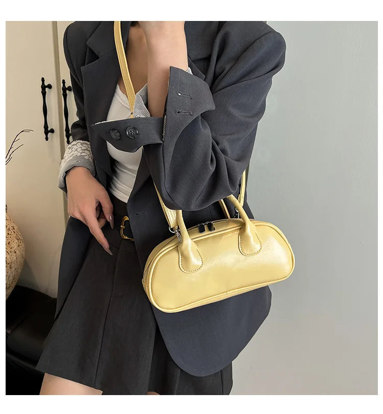 2025 New Women's Luxury Minimalist Baguette Bag - Artistic Crossbody & Handheld Purse with Clean Lines Design