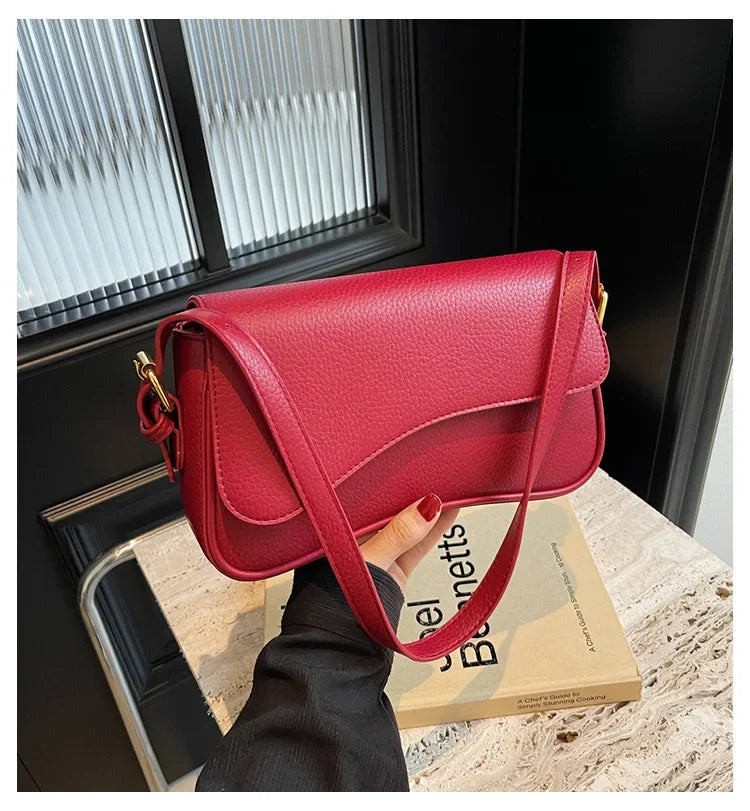 Bag Women 2025 Fashion Texture Lychee Pattern Small Square Bag Simple Commuter Versatile Single Shoulder Crossbody Bag