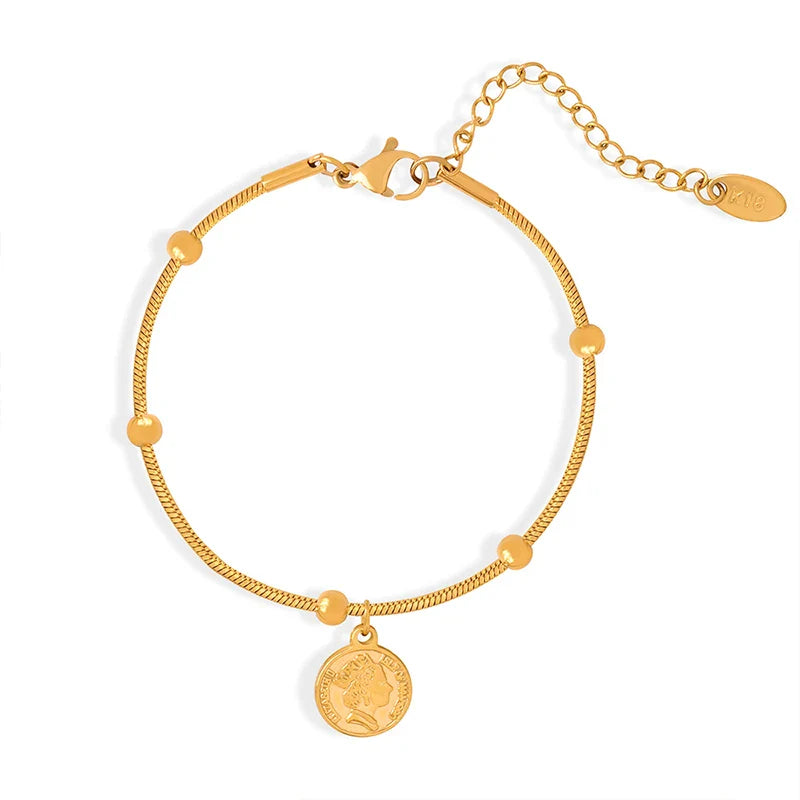 Trendy Chain Bracelet For Women Gold Color Link Chain Bangle Female Fashion Jewelry Gift