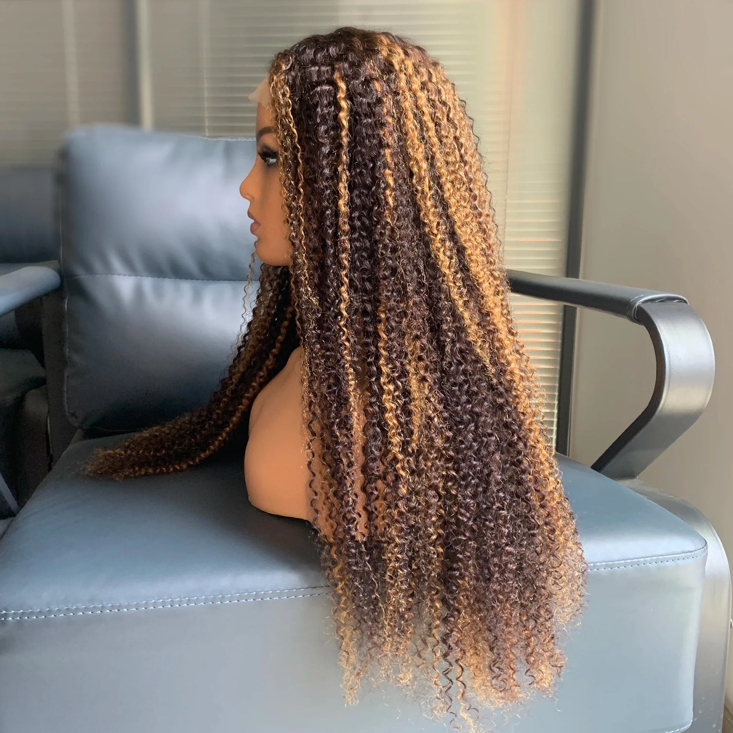 Afro Kinky Curly Human Hair Lace Frontal Wig 180% Density Brazilian 13x4 Curly Lace Front Human Hair Wigs For Women Pre Plucked