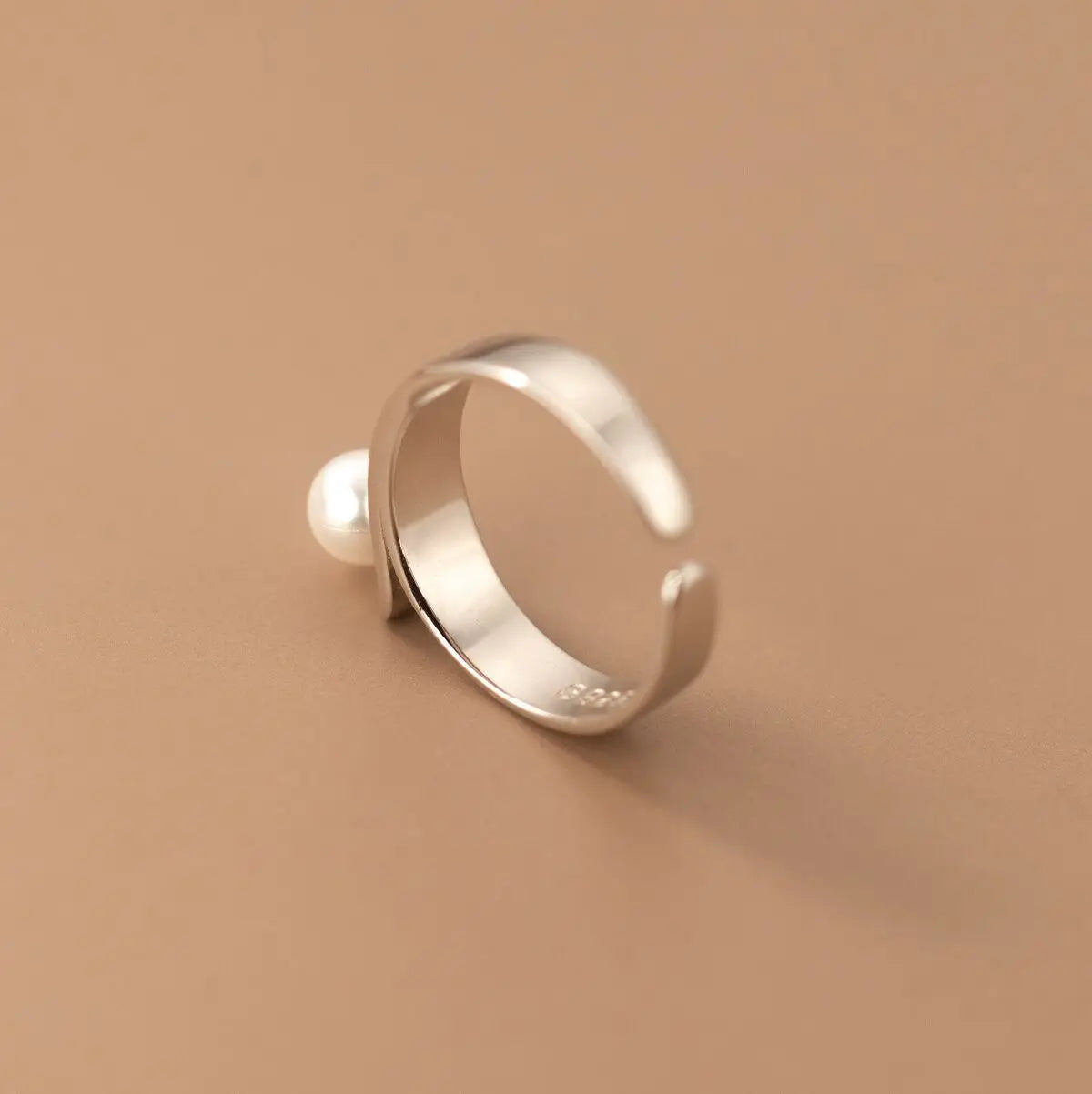 Original 925 Sterling Silver Pearl Rings For Women Counple Wedding Engagement Silver Women's Vintage Ring Jewelry