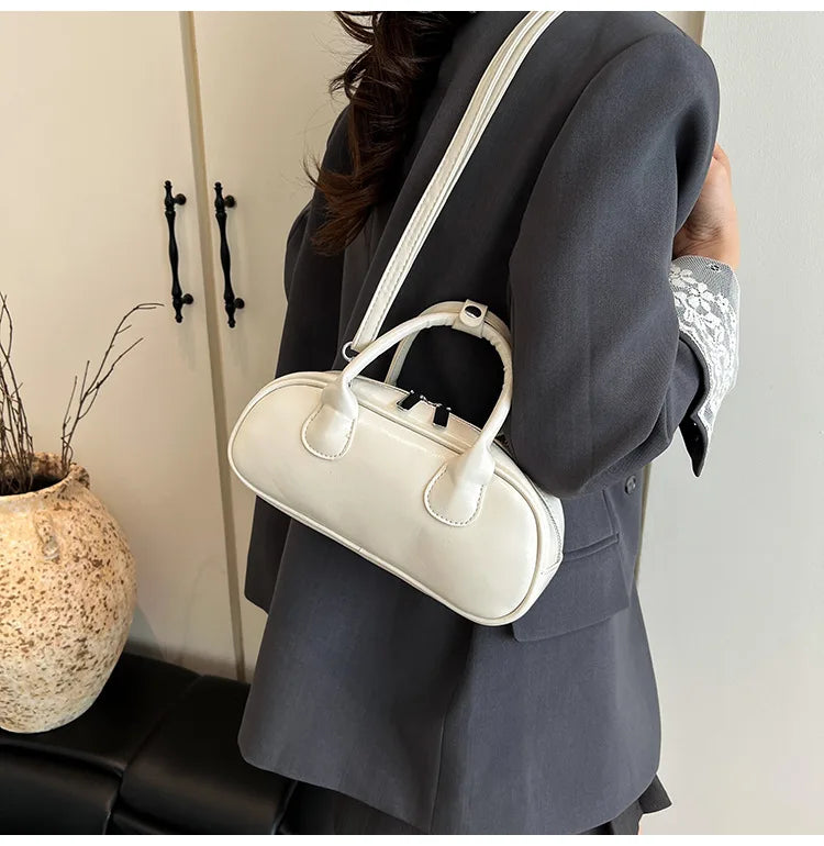 2025 New Women's Luxury Minimalist Baguette Bag - Artistic Crossbody & Handheld Purse with Clean Lines Design