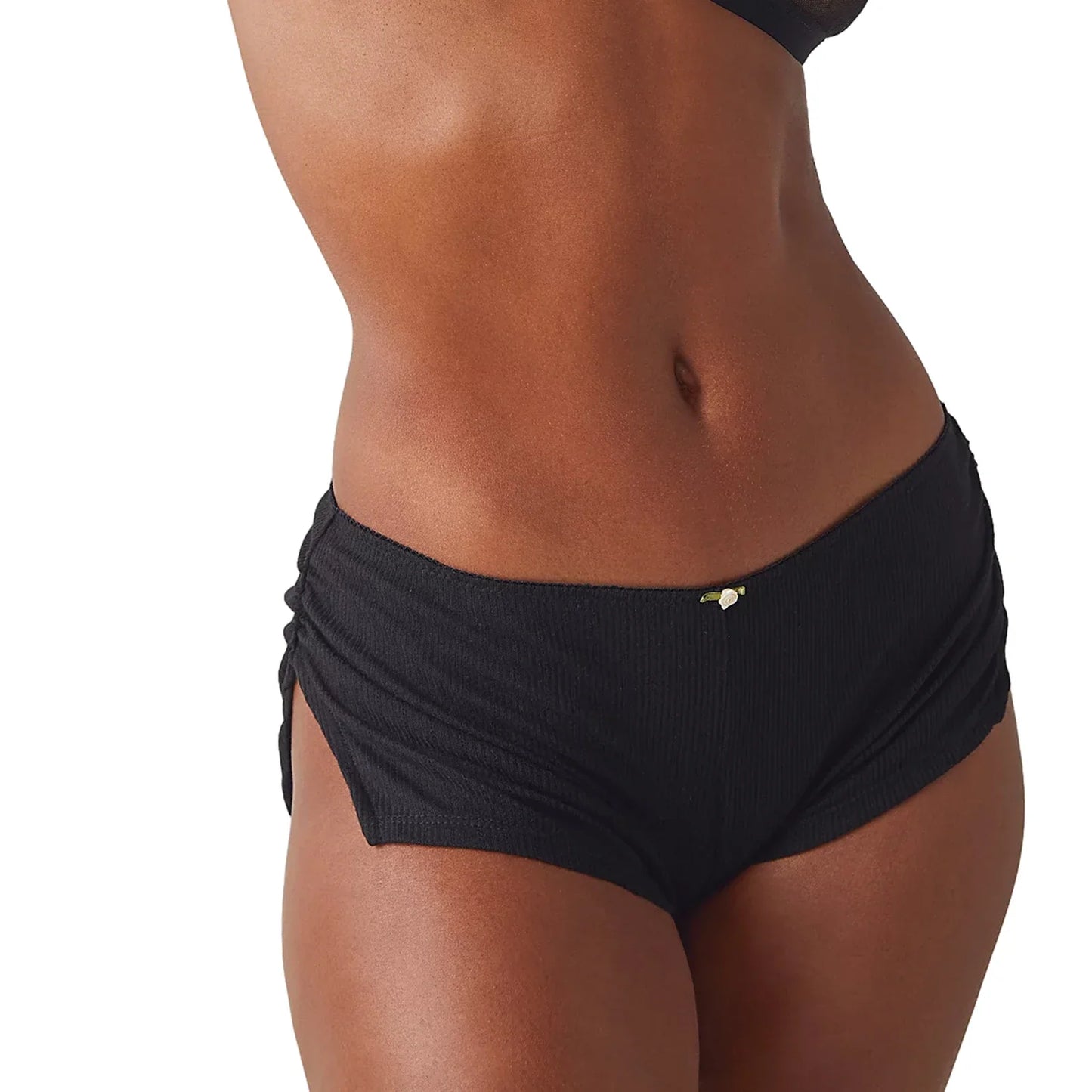 Y2k Sexy Micro Shorts for Women Low Waist Side Slit Mini Boy Shorts Slim Fit Pajamas Shorts Lounge Pjs Bottoms Sleepwear