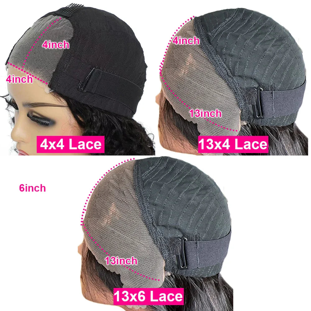 30 40Inch Bone Straight Glueless Wig Human Hair Ready To Wear 180 Density Brazilian Preplucked 13x4/13x6 HD Lace Front Wig HMBP