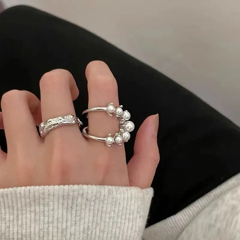 Pearl Elegance Light Luxury Pearl Ring for Women – Niche Design, Versatile Trendy Jewelry, High-End Banquet Gift for Her