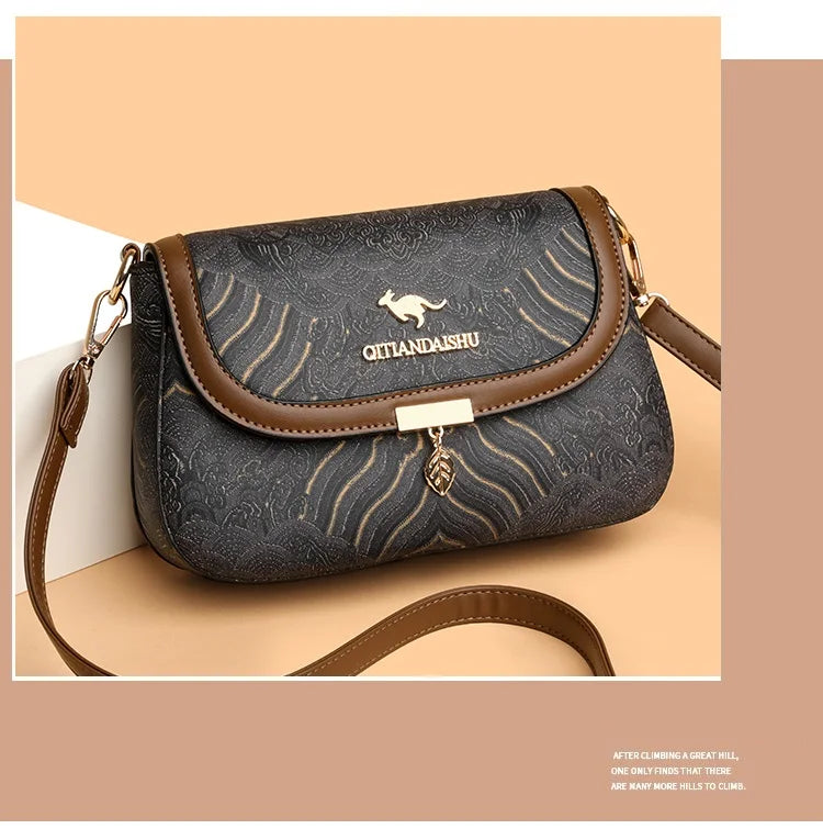 Bags for Women 2025 New Crossbody Bag Women's Bag Printed Fashion Middle-Aged Mother Bag Versatile Shoulder Bag Commuter Bag