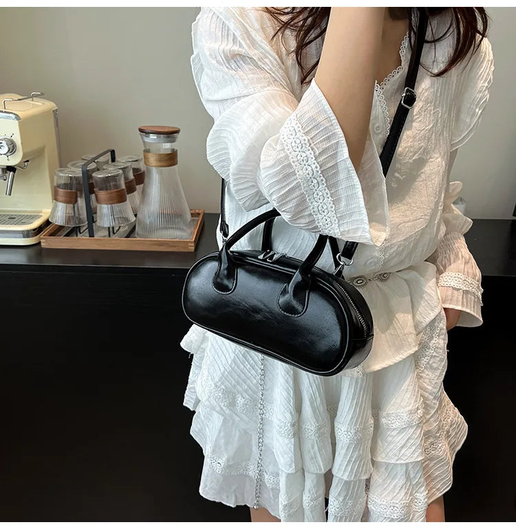 2025 New Women's Luxury Minimalist Baguette Bag - Artistic Crossbody & Handheld Purse with Clean Lines Design