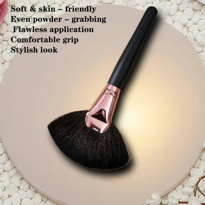 Soft, Skin - Friendly Makeup Brushes! Even Powder - Grabbing, Flawless Application, Comfy Grip, Stylish Design.