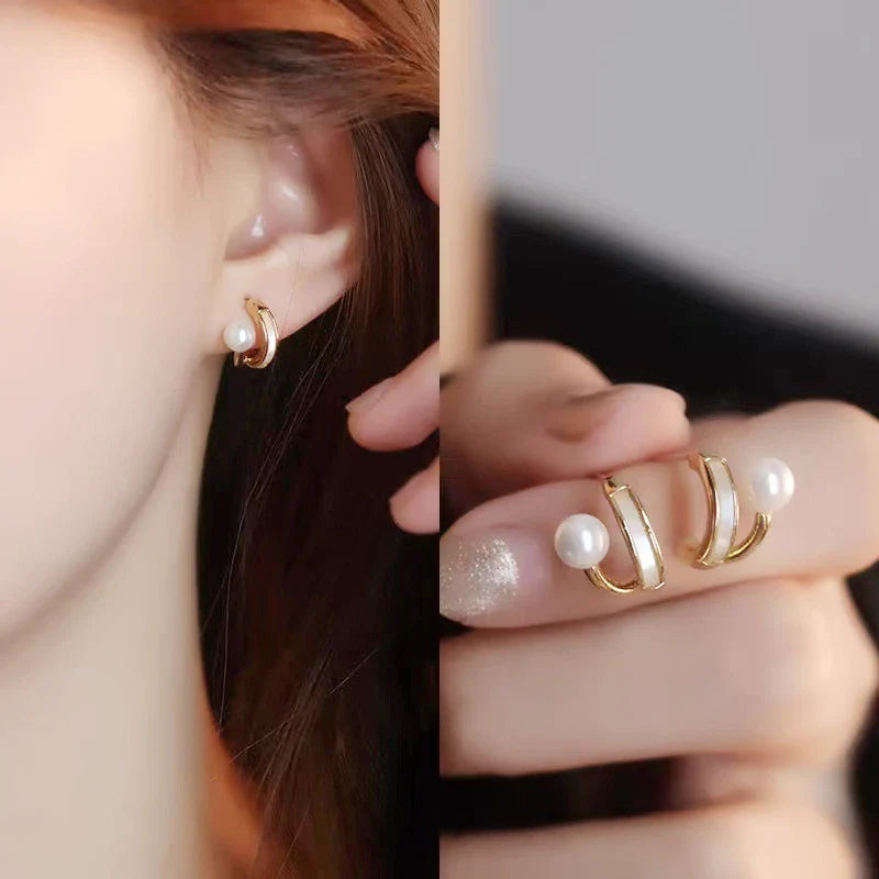 Luxury Crystal Flower Drop Dangle Earrings for Women Fashion Statement Wedding Ear Jewelry Accessory Pearl Party Wholesale