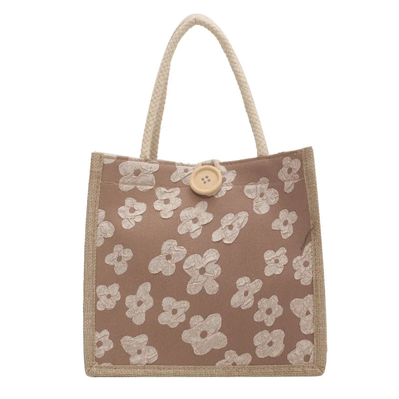 2025 Linen Bags Handbag for Women Shopper Tote Bag Fashion Designer Bag Convenient Large-capacity for Travel Grocery Bag