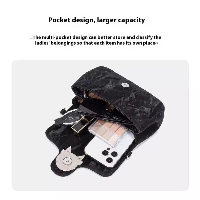 2025 New Women's Bag Light Luxury Small Fragrant Style Fashion Commuter Bag Single Shoulder Crossbody Bag High Quality Texture