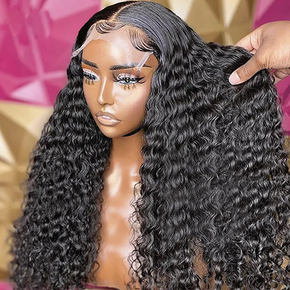 Loose Deep Wave Wig 13x6 Lace Frontal Wig 5x5 HD Lace Closure Human Hair Wigs Brazilian Pre Plucked Deep Curly Front Wig Women