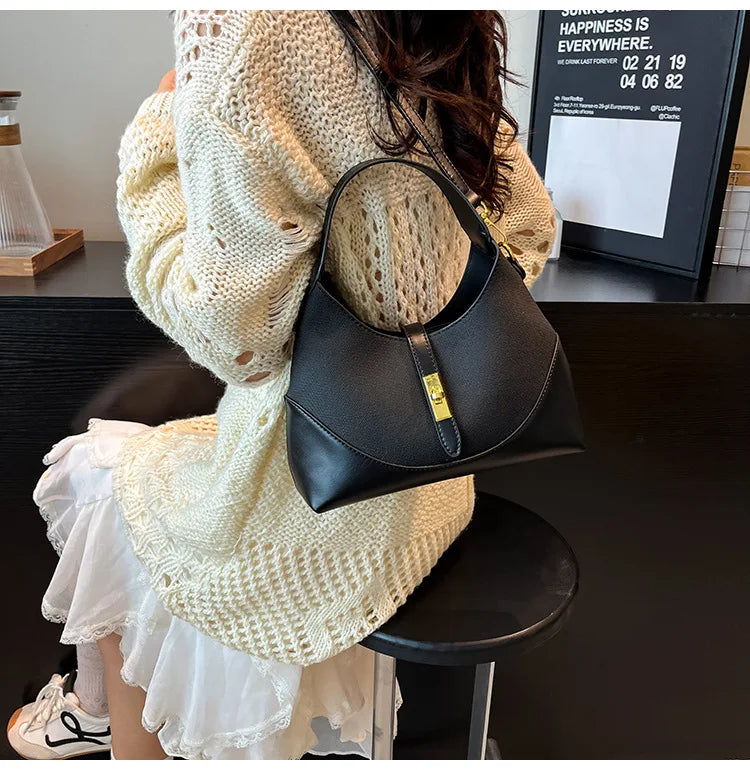 2025 Colorblock Baguette Bag for Women - Boho Vegan Crossbody, Adjustable Shoulder Clutch & Minimalist Commuter Chic