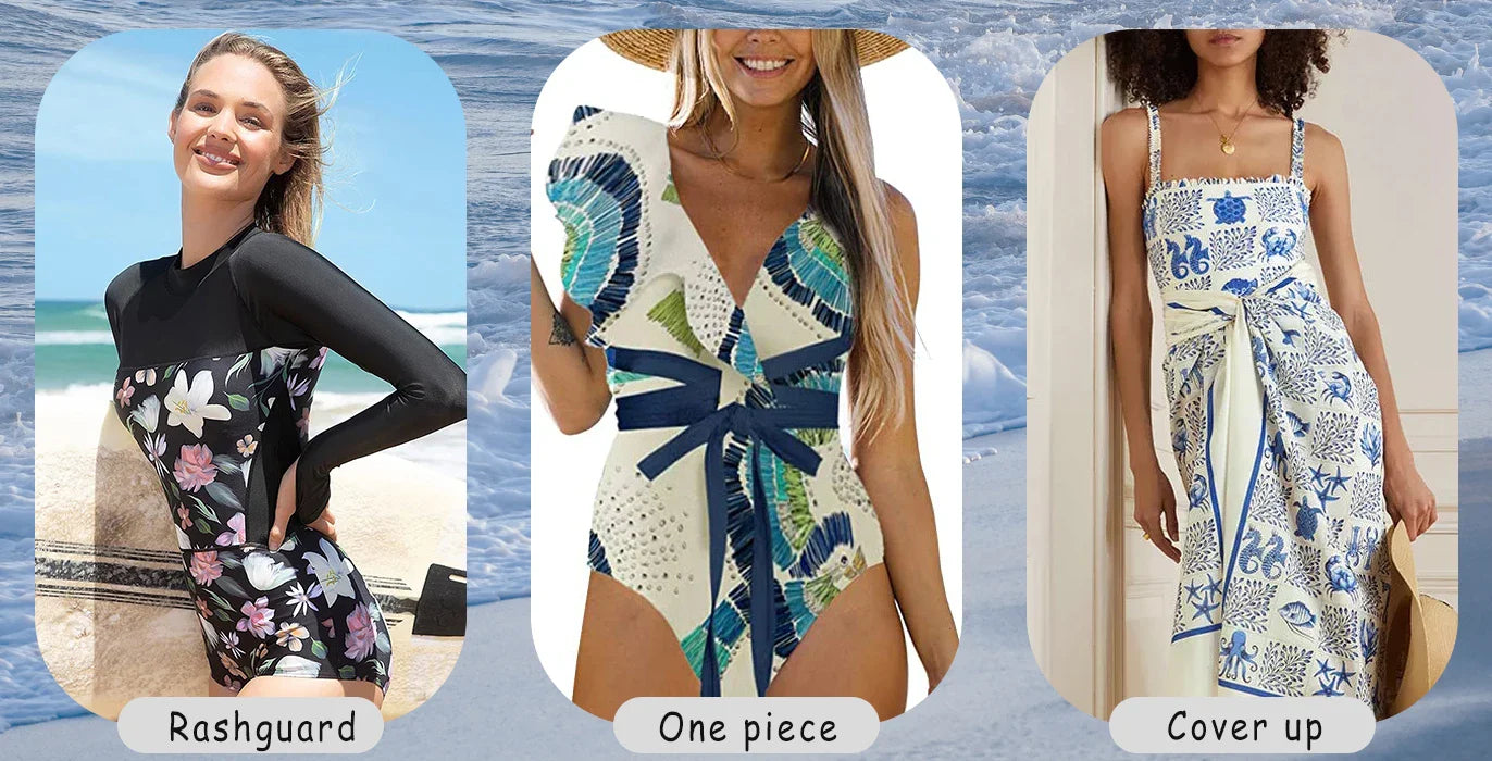 3 Piece Bikini Sets Spaghetti Strap Swimsuits 2025 Women Sexy High Split Beachwear Long Skirt Bathing Suit Summer Vacation Wear