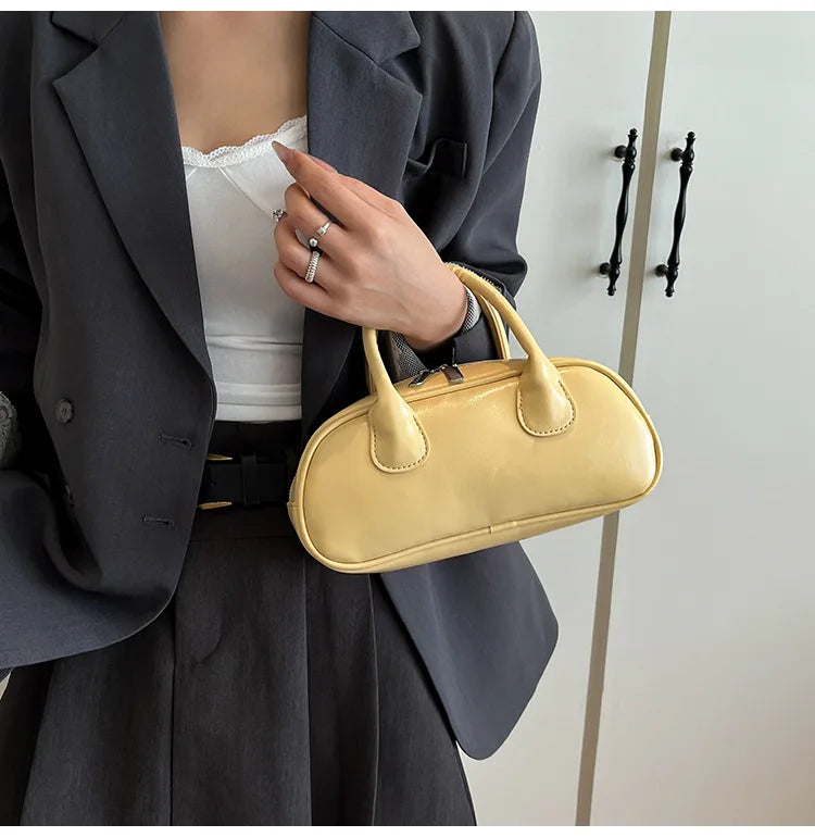2025 New Women's Luxury Minimalist Baguette Bag - Artistic Crossbody & Handheld Purse with Clean Lines Design