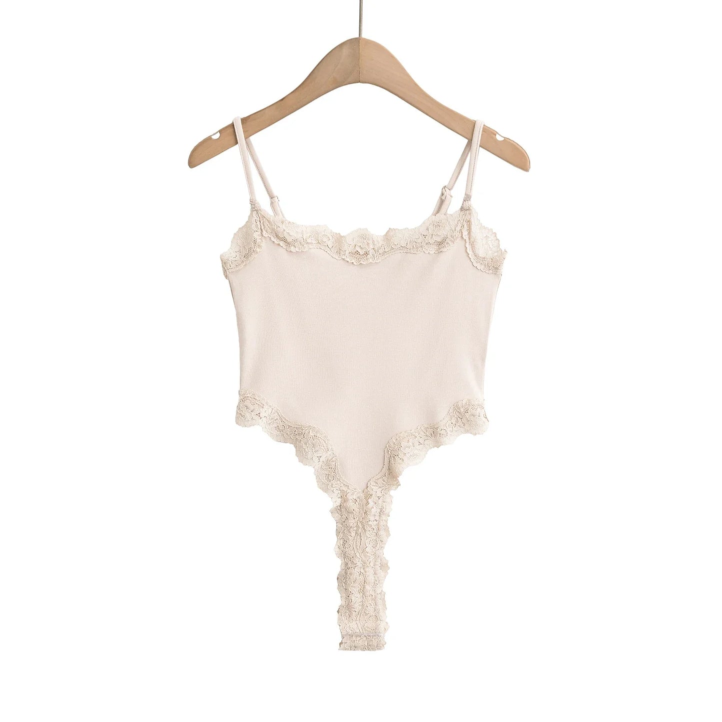 Sexy Bodysuit Tops For Women 2025 Summer Y2k Clothes Lace Panel BodySuits Women Solid Color Cami Bodysuit Backless Lace Top Pink