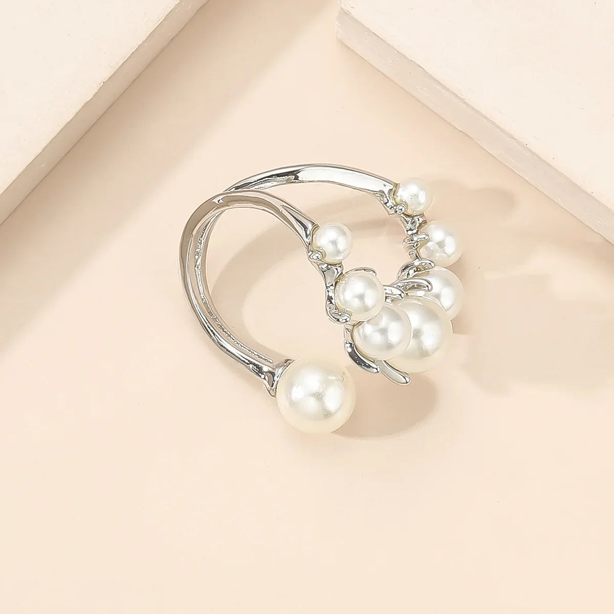 Fine Pearl Thin Ring For Women Minimalist Basic Style Fashion Jewelry Gold Color Knuckle Ring Ladies Beach Party Ring Gifts BFF