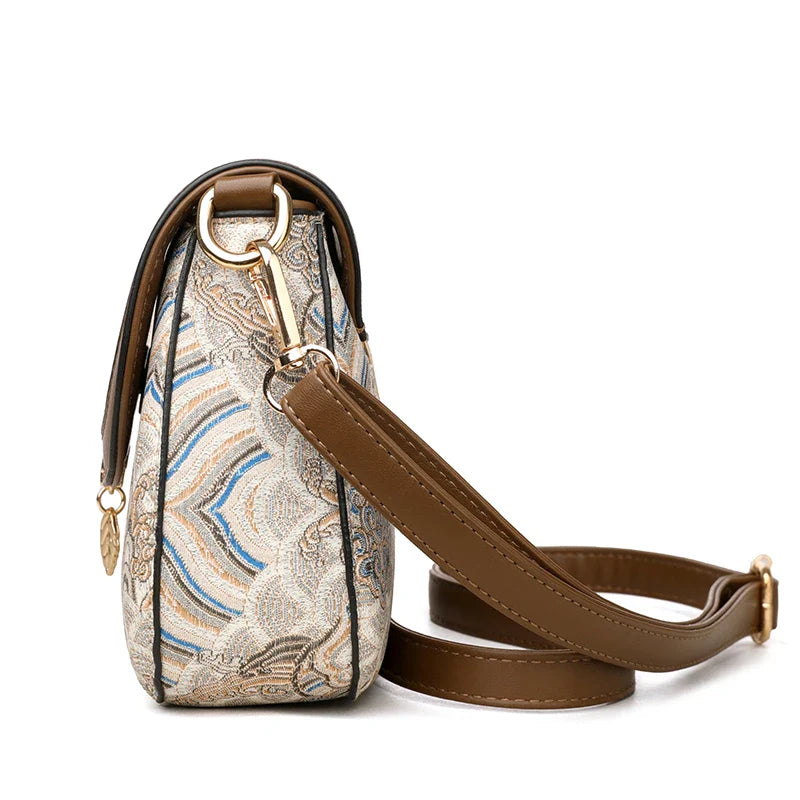 Bags for Women 2025 New Crossbody Bag Women's Bag Printed Fashion Middle-Aged Mother Bag Versatile Shoulder Bag Commuter Bag