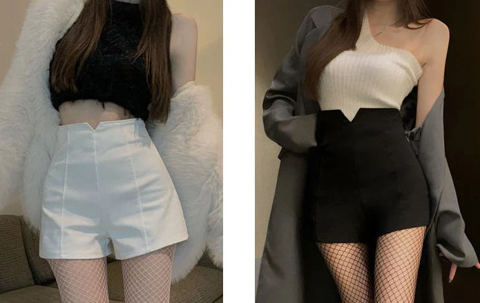 Mini Cute Women's Shorts Short Pants for Woman To Wear Skinny Sexy Knit Tight Kawaii Booty White Y2k Harajuku Outdoor Low Price