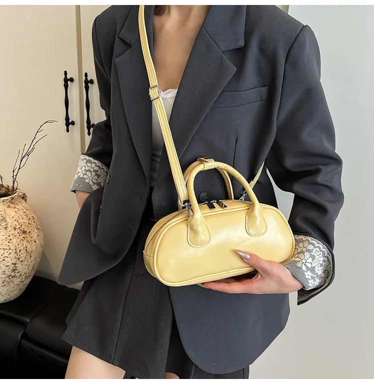 2025 New Women's Luxury Minimalist Baguette Bag - Artistic Crossbody & Handheld Purse with Clean Lines Design