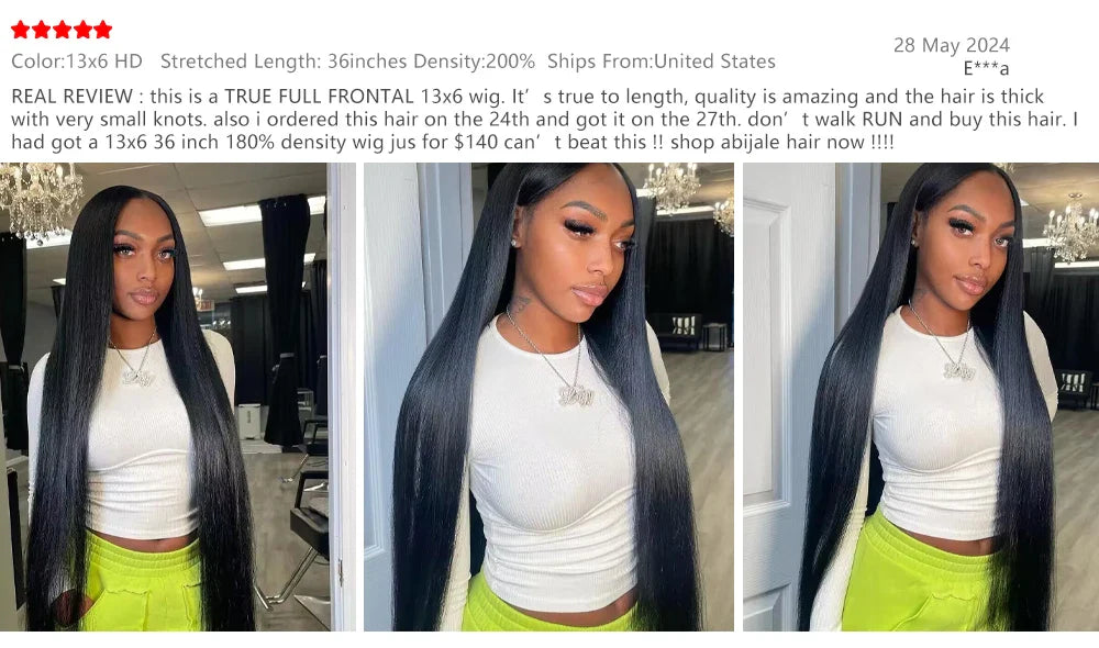 Straight Human Hair Wigs 13x6 HD Lace Front Wigs Human Hair For Women 13X4 Bone Straight Human Hair 250%Density Pre Plucked Hai