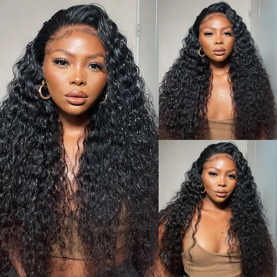 Loose Deep Wave Wig 13x6 Lace Frontal Wig 5x5 HD Lace Closure Human Hair Wigs Brazilian Pre Plucked Deep Curly Front Wig Women