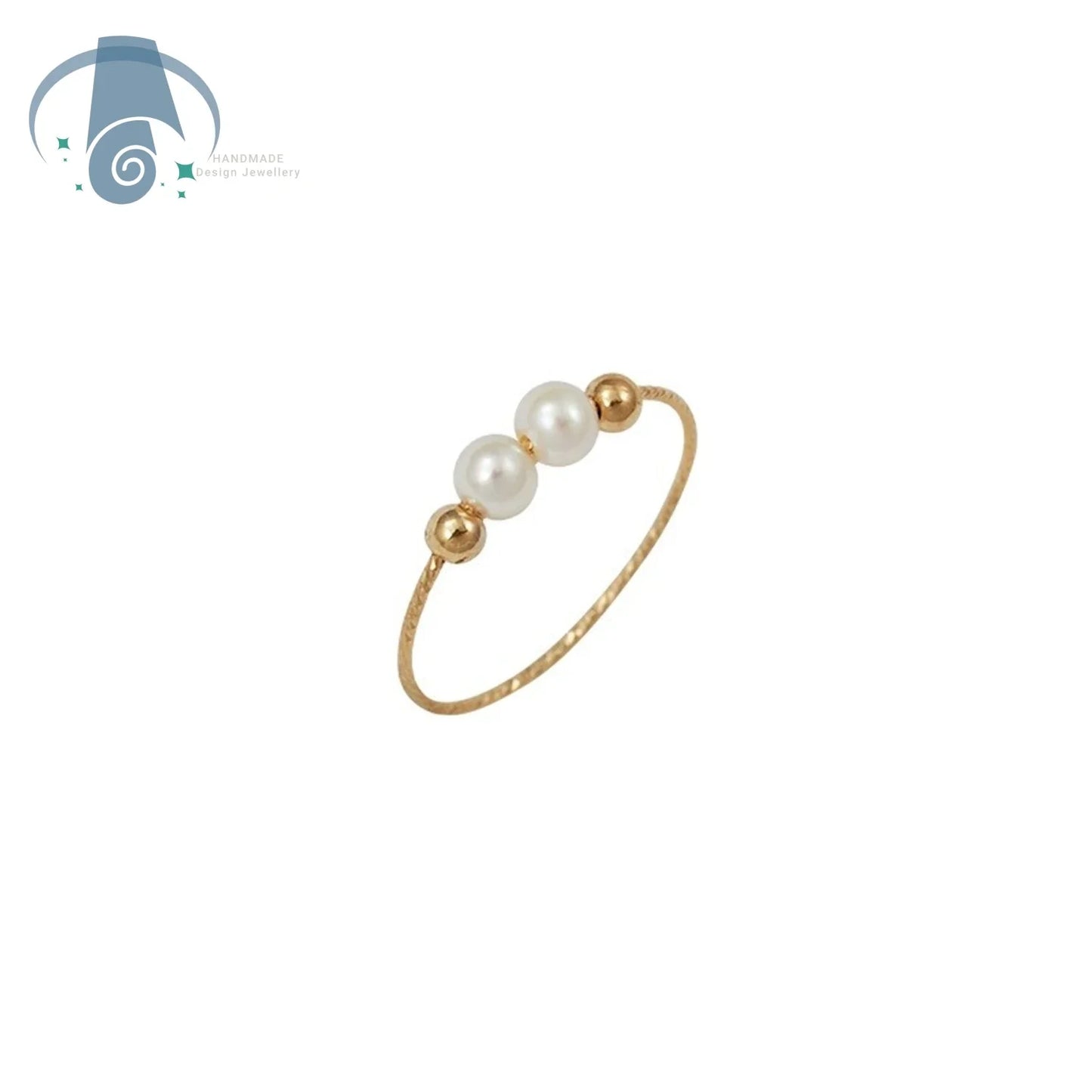 Elegant Minimalist Pearl Ring for Women Adjustable Open Band Simple Dainty Pinky Ring Luxury Trendy Stackable Jewelry Gift Idea