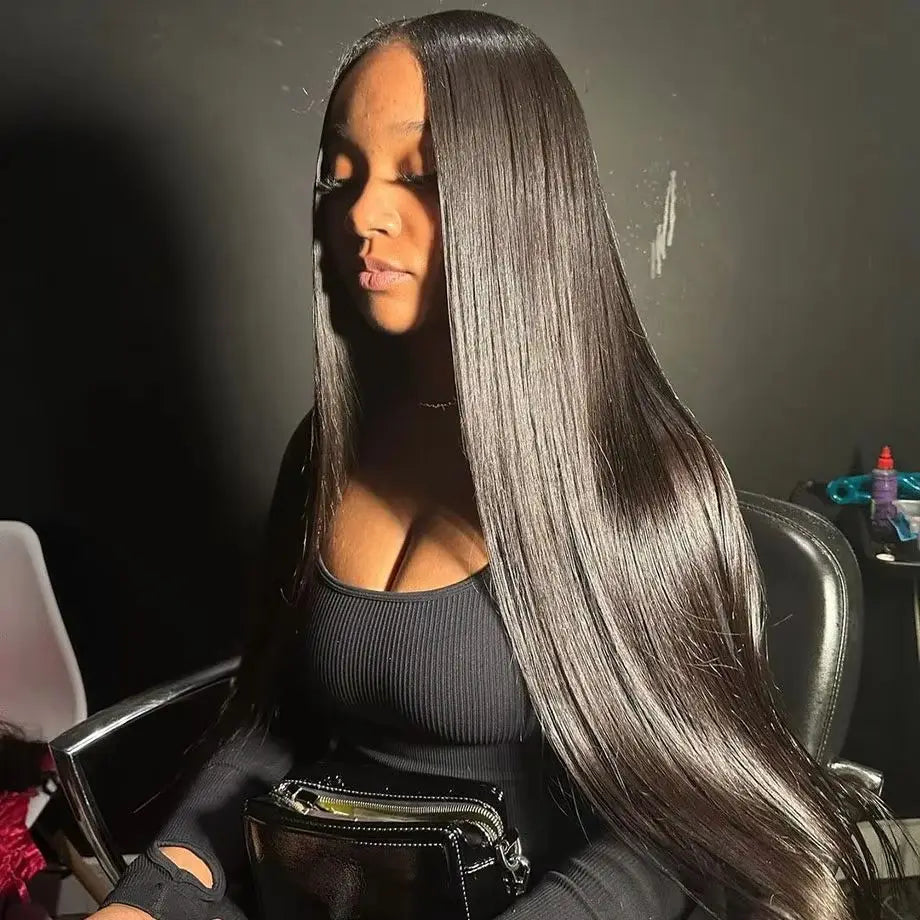 Bone Straight Human Hair Wigs For Women 13x6 HD Transparent Lace Closure Wig Pre Plucked With Baby Hair 4x4 360 Lace Frontal Wig