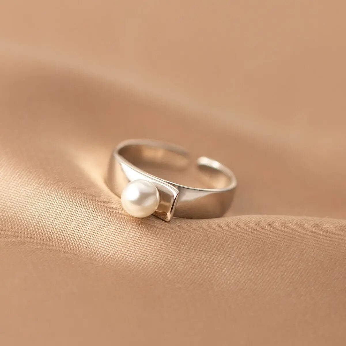 Original 925 Sterling Silver Pearl Rings For Women Counple Wedding Engagement Silver Women's Vintage Ring Jewelry