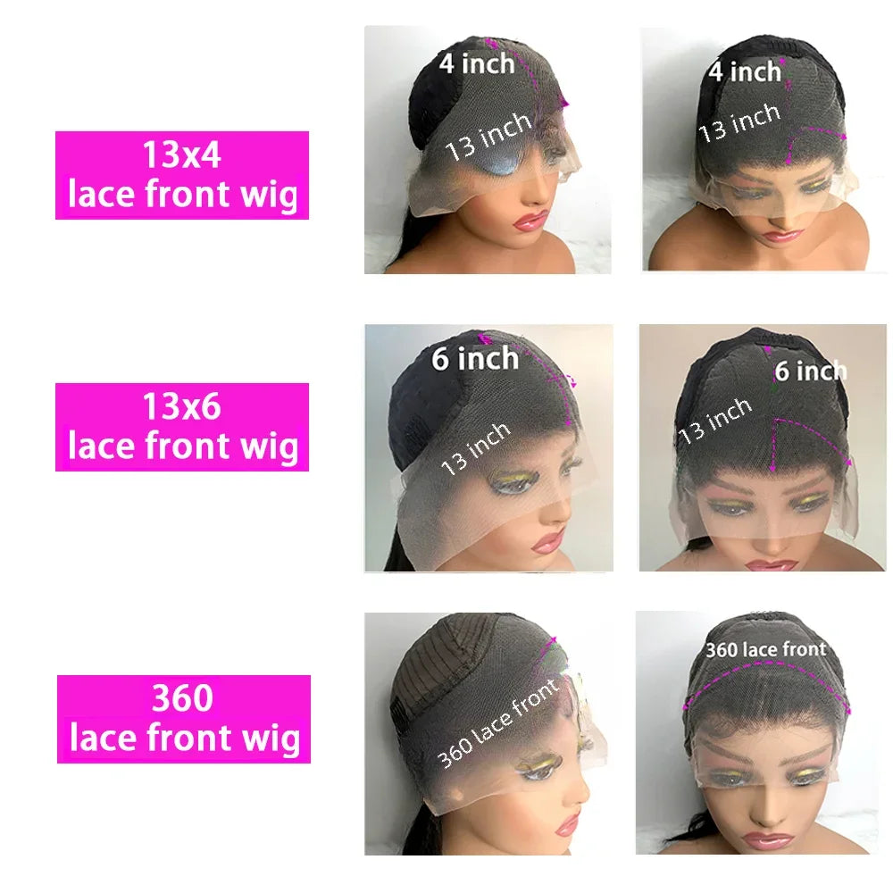 30 36 Inch Bone Straight 13x4 13x6 Hd Transparent Lace Front Human Hair Wigs Brazilian 200 Density Ready to Go Human Frontal Wig