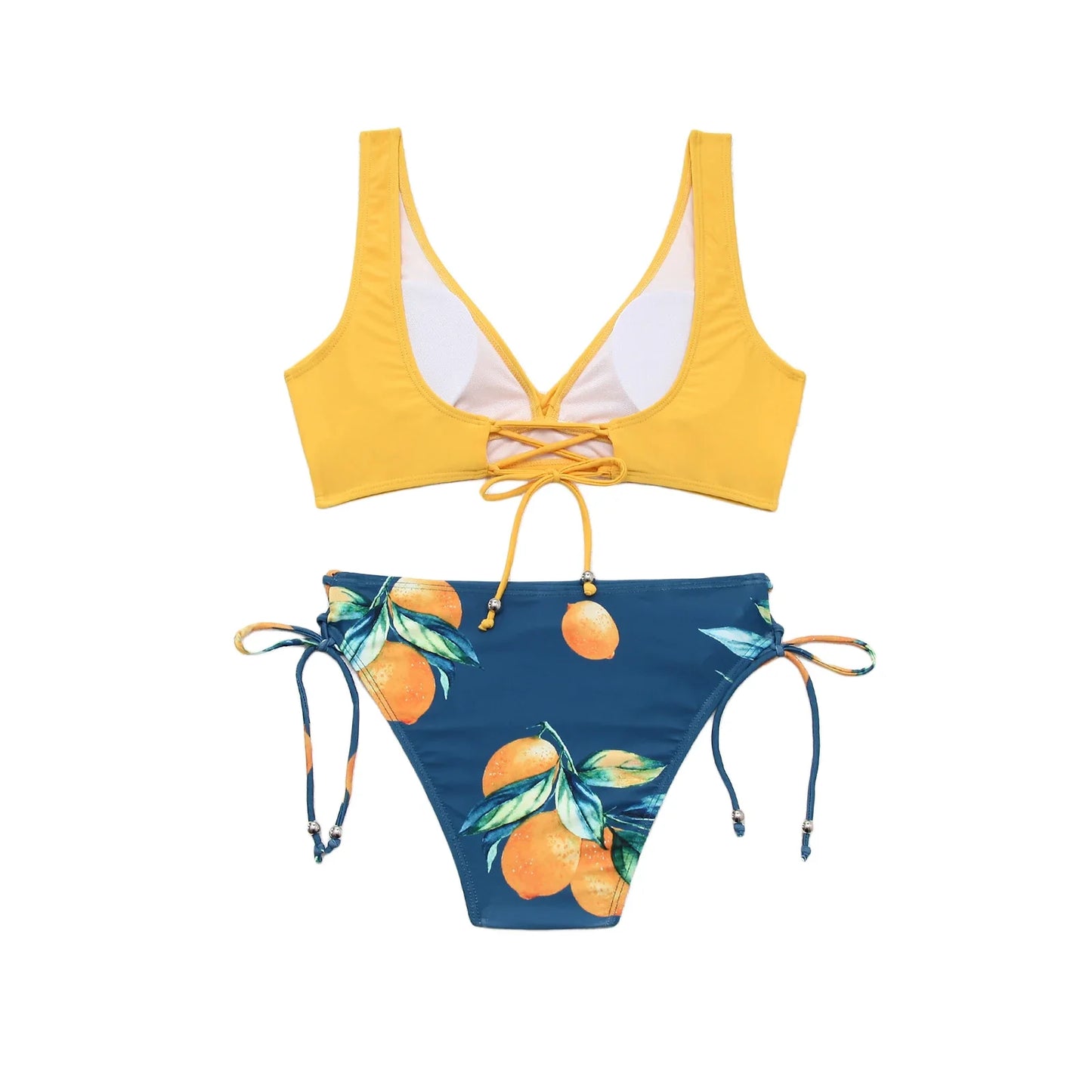 Sexy Bikini Set Women Biquini Swimwear V-Neck Push Up Two Pieces Swimsuit Floral Beachwear Female Bathing Suits Swimming Suits