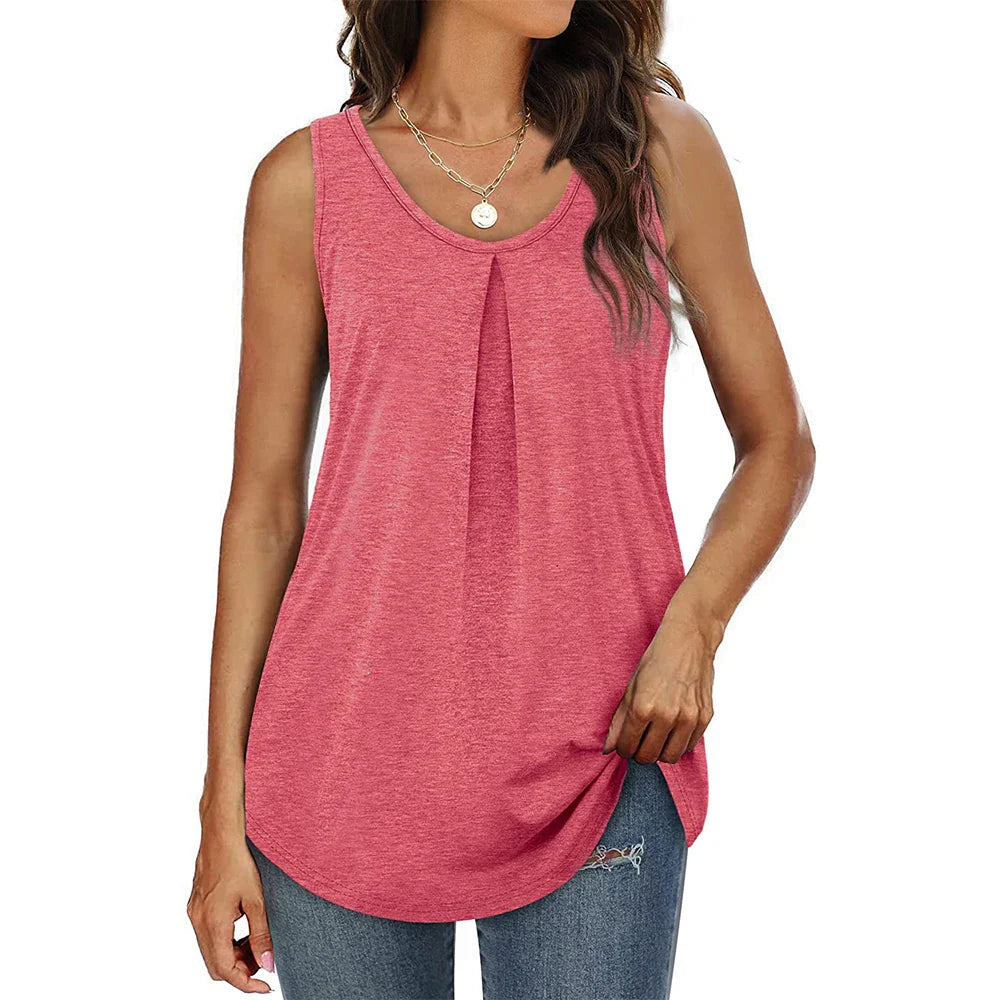 Tank Tops for Women Loose Fit Summer Tops V Neck Sleeveless Tanks Trendy