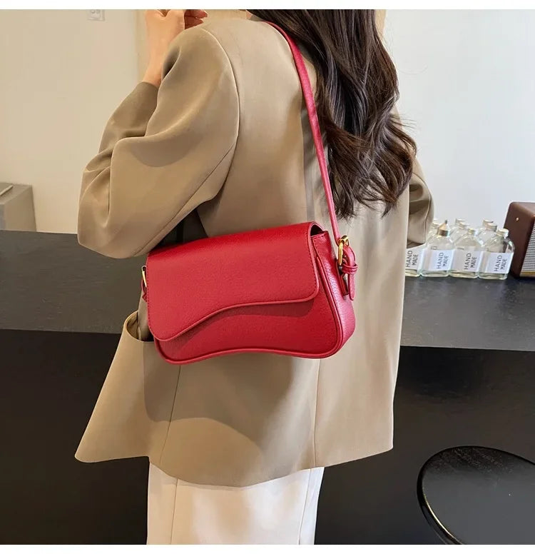 Bag Women 2025 Fashion Texture Lychee Pattern Small Square Bag Simple Commuter Versatile Single Shoulder Crossbody Bag