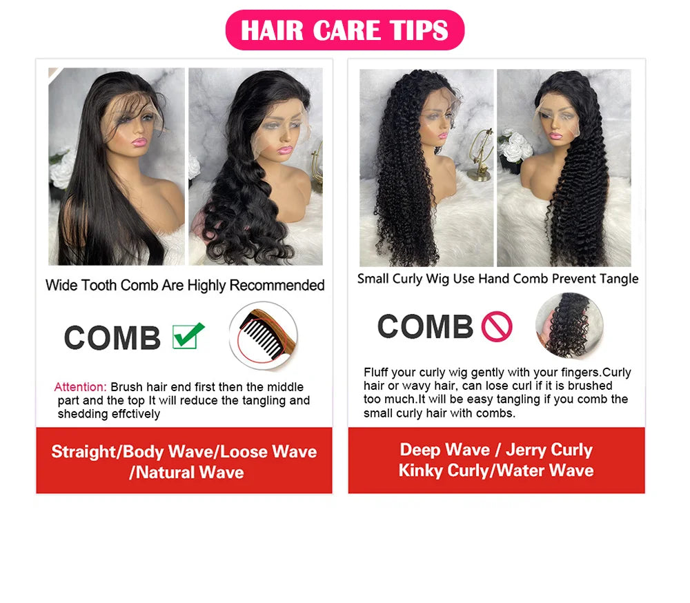 Deep Curly Wigs Human Hair Reddish Brown 13x4 13x6 Hd Lace Frontal Wig Colored Water Wave Lace Front Wig for Women 30 36 40 Inch