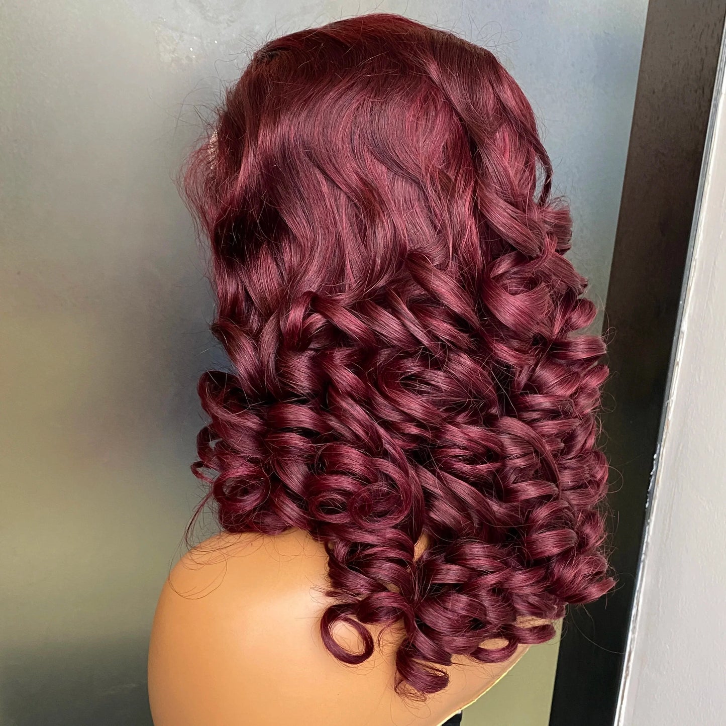 Double Drawn Curly Human Hair Wigs 13x4 Lace Frontal Bouncy Curly Loose Wave Lace Frontal Wigs Human Hair Wigs for Women