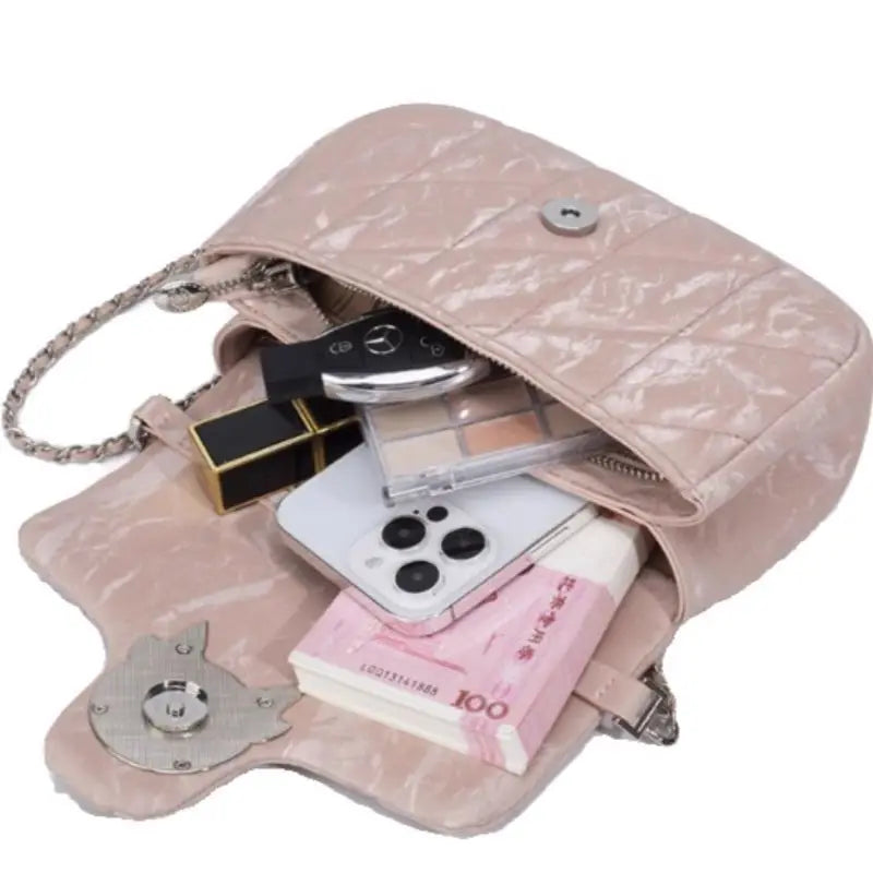 2025 New Women's Bag Light Luxury Small Fragrant Style Fashion Commuter Bag Single Shoulder Crossbody Bag High Quality Texture