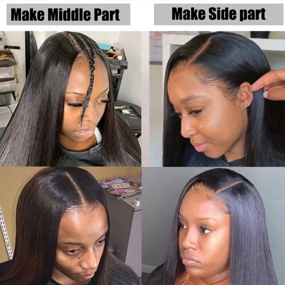 Straight U Part Wig Human Hair No Leave Out No Glue Brazilian Glueless Bone Straight Human Hair Wigs for Women 180% Density