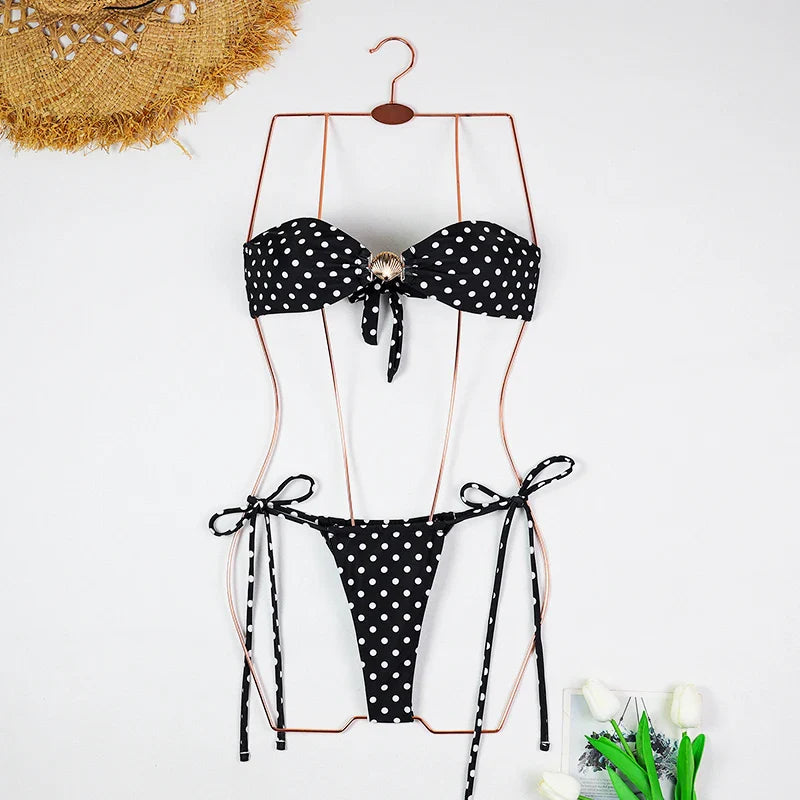 3 Piece Bikini Sets Spaghetti Strap Swimsuits 2025 Women Sexy High Split Beachwear Long Skirt Bathing Suit Summer Vacation Wear